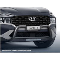 Hyundai Nudge Bar Black with LED Bar Santa Fe TM PE 2020 - 2023