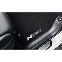 Hyundai Carpet Floor Mats Double Contrast Red/Grey Stitch Set of 4 for Tucson 2024 - Onwards image