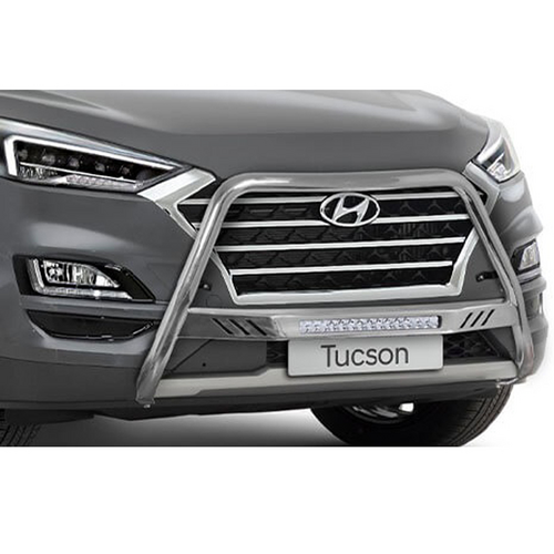 Hyundai Tucson Polished Nudge Bar with LED Light Bar 05/18 -01/21