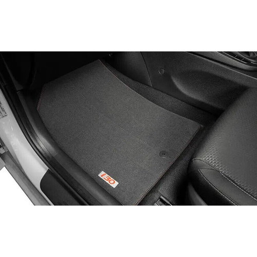 Hyundai i30 Carpet Floor Mats Front & Rear Red Stitching (Set of 4) 2017 - 03/2024
