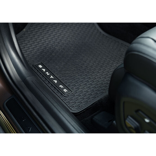 Hyundai Santa Fe MX5 Tailored Rubber Floor Mats 3 Row Set HEV 2024 - Onwards