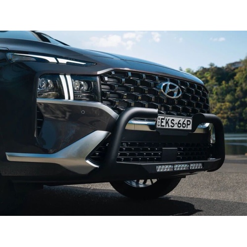 Hyundai Nudge Bar Black with LED Bar Santa Fe TM PE 2020 - 2023